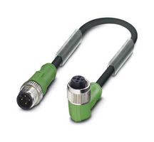 PHOENIX CONTACT 1668496 Sensor Cable, 4 Pos, M12 Plug, 90° M12 Receptacle, 4 Positions, 1.5 m, 4.9 ft