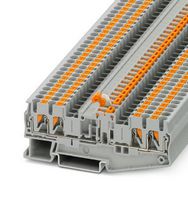 PHOENIX CONTACT 3210184 DIN Rail Mount Terminal Block, Knife Disconnect, 4 Ways, 26 AWG, 12 AWG, 2.5 mm², Push In, 16 A