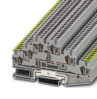 PHOENIX CONTACT 3036097 DIN Rail Mount Terminal Block, 6 Ways, 28 AWG, 12 AWG, 2.5 mm², Clamp, 24 A