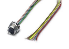 PHOENIX CONTACT 1424229 Sensor Cable, 8POS, M8 Receptacle, Free End, 8 Positions, 500 mm, 19.7 "
