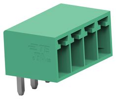 BUCHANAN - TE CONNECTIVITY 2350514-4 Terminal Block, Header, 3.5 mm, 4 Ways, 12 A, 150 V, Through Hole Right Angle