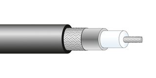 HUBER+SUHNER G_01130_HT-03 Coaxial Cable, G01130HT-03, 328 ft, 100 m, 2.8 mm, 50 ohm