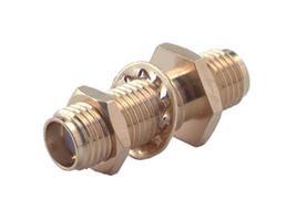 HUBER+SUHNER 34_SMA-50-0-1/111_NE RF / Coaxial Adapter, SMA, Jack, SMA, Jack, Straight Bulkhead Adapter, 50 ohm