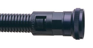 ABB 7TCA296000R0707 Conduit Connector, Straight, 21 mm, Nylon 6.6, Black
