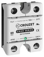 CROUZET 84137650N Solid State Relay, 10 A, 200 VDC, Panel Mount, Screw, DC Switch