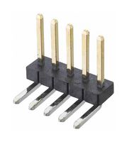 HARWIN M50-3930542 Pin Header, Board-to-Board, 1.27 mm, 1 Rows, 5 Contacts, Through Hole Right Angle