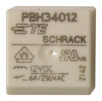 TE CONNECTIVITY - SCHRACK 2-1415356-1 Power Relay, SPST-NO, 12 VDC, 6 A, PB Series, Through Hole, Non Latching