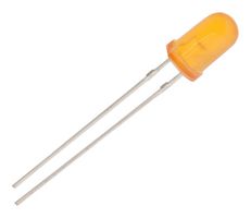 MULTICOMP PRO MP008537 LED, Amber, Through Hole, T-1 3/4 (5mm), 20 mA, 2 V, 605 nm