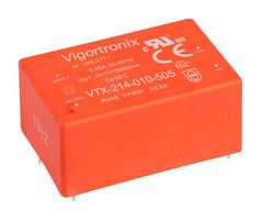 VIGORTRONIX VTX-214-010-509 AC/DC PCB Mount Power Supply (PSU), Class II, ITE & Household, 1 Output, 10 W, 9 VDC, 1.1 A