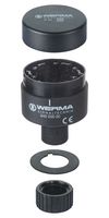 WERMA 84500000 Terminal Element, Signal Indicator, Single Hole/Tube Mount, 12 to 230 V, PA-GF, IP54, 52 x 58 mm