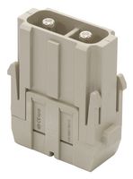 MULTICOMP PRO MP009491 Heavy Duty Connector, MP-HM INSERTS, Module, 2 Contacts, Plug, Screw Pin