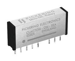 PICKERING 107-2-C-5/3D Reed Relay, DPDT, 5 VDC, Mini-SIL 107 Series, Through Hole, 375 ohm, 250 mA