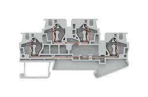 SIEMENS 8WH2020-0AG00 DIN Rail Mount Terminal Block, Grey, 4 Ways, 28 AWG, 10 AWG, 4 mm², Clamp, 30 A