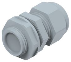 TE CONNECTIVITY - ENTRELEC 1SNG626038R0000 Cable Gland, w/ Locknut, M20 x 1.5, 6 mm, 12 mm, Nylon 6 (Polyamide 6), Grey, IP66, IP68