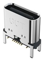 GCT USB4145-03-0230-C USB Connector, 5A, 48V, 240W, 2.3mm, USB Type C, USB 2.0, Receptacle, 16 Ways