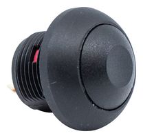 E-SWITCH RP8100B2M1CEBLKBLKNIL Pushbutton Switch, RP8100 Series, 13.6 mm, SPST-NO-DM, Off-(On), Round, Black