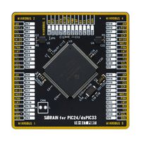MIKROELEKTRONIKA MIKROE-4660 Add-On Board, MikroE MCU SiBRAIN, PIC24EP PIC24EP512GU814-I/PL MCU, 2 x 168 Pin Mezzanine Connector