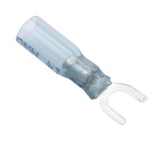 MUELLER ELECTRIC BU-191640030 Fork / Spade Tongue Terminal, 16AWG to 14AWG, #10, Heat Shrink Nyax