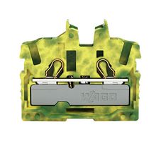 WAGO 2052-307 DIN Rail Mount Terminal Block, 2 Ways, 22 AWG, 12 AWG, 2.5 mm², Push In