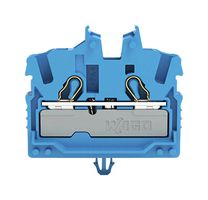 WAGO 2052-314 DIN Rail Mount Terminal Block, 2 Ways, 22 AWG, 12 AWG, 2.5 mm², Push In, 24 A