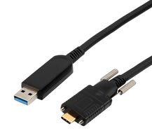 L-COM AOC-U30AMCM-C1S-005 USB Cable, Type A Plug to Type C Plug, 5 m, 16.4 ft, USB 3.0, Black