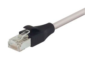 L-COM TRD695DSZ-GRY-3 Ethernet Cable, Cat6, RJ45 Plug to RJ45 Plug