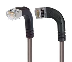L-COM TRD695SZRA11GRY-1 Ethernet Cable, Cat6, 90° RJ45 Plug to 90° RJ45 Plug, FTP (Foiled Twisted Pair), Grey, 304.8 mm