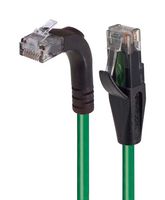 L-COM TRD815RA2GR-20 Ethernet Cable, Cat5e, 90° RJ45 Plug to RJ45 Plug, UTP (Unshielded Twisted Pair), Green, 6.1 m