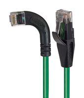 L-COM TRD815RA6GR-7 Ethernet Cable, Cat5e, 90° RJ45 Plug to RJ45 Plug, UTP (Unshielded Twisted Pair), Green, 2.1 m