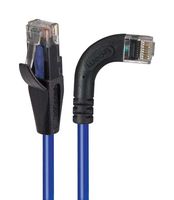 L-COM TRD815RA7BL-20 Ethernet Cable, Cat5e, 90° RJ45 Plug to RJ45 Plug, UTP (Unshielded Twisted Pair), Blue, 6.1 m