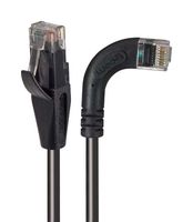 L-COM TRD815RA7BLK-30 Ethernet Cable, Cat5e, 90° RJ45 Plug to RJ45 Plug, UTP (Unshielded Twisted Pair), Black, 9.1 m