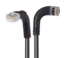 L-COM TRD815SRA10BLK-5 Ethernet Cable, Cat5e, 90° RJ45 Plug to 90° RJ45 Plug, FTP (Foiled Twisted Pair), Black, 1.5 m