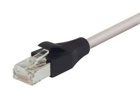 L-COM TRD855DSZ-2 Ethernet Cable, Cat5e, RJ45 Plug to RJ45 Plug, STP (Shielded Twisted Pair), Grey, 609.6 mm, 2 ft