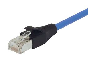 L-COM TRD855SCRBL-30 Ethernet Cable, Cat5e, RJ45 Plug to RJ45 Plug, Blue, 9.1 m, 30 ft