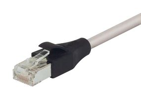 L-COM TRD855SIG-30 Ethernet Cable, Cat5e, RJ45 Plug to RJ45 Plug, STP (Shielded Twisted Pair), Grey, 9.1 m, 30 ft