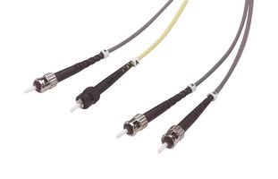 L-COM MCST-ST-05 Fibre Optic Cable, Multimode, 2 Fibres, 62.5µm/125µmDia, ST-ST Duplex, 5m
