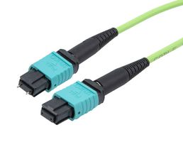 L-COM MPMF8OM5AZ-10 Fibre Optic Cable, Multimode, 8 Fibres, 50µm/125µmDia, MPO Plug-MPO Jack, 10m