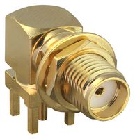 TE CONNECTIVITY - LINX CONSMA002-L-G RF / Coaxial Connector, SMA Coaxial, Right Angle Jack, Through Hole Right Angle, 50 ohm