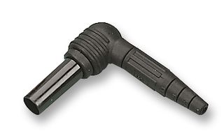 STAUBLI 15.0084-21 Banana Test Connector, Receptacle, Cable Mount, 100 A, 600 V, Silver Plated Contacts, Black