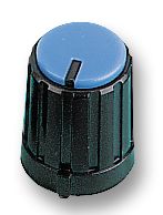 MULTICOMP CP-MB-3 KNOB, PUSH-ON, SPLINED SHAFT, BLUE