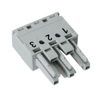 WAGO 770-243 Pluggable Terminal Block, 10 mm, 3 Ways, 4 mm², Push In