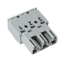 WAGO 770-253 Pluggable Terminal Block, 10 mm, 3 Ways, 4 mm², Push In