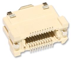 MOLEX 52901-0274.. Mezzanine Connector, Receptacle, 0.635 mm, 2 Rows, 20 Contacts, Surface Mount, Copper Alloy