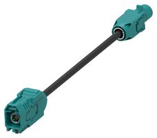 TE CONNECTIVITY 2081385-2 RF / Coaxial Cable Assembly, 23.62 ", 600 mm, RTK031, FAKRA Plug, FAKRA Jack, 50 ohm