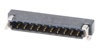 MOLEX 214721-0101 Pin Header, Wire-to-Board, 0.8 mm, 1 Rows, 10 Contacts, Surface Mount Right Angle