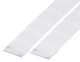 GCT 10-20-A-0203-C-4-08-4-T FFC / FPC Cable, 20 Core, 1 mm, Same Sided Contacts, 8 ", 203 mm, White