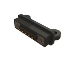 EDAC 685J0521251114E Magnetic Connector, 5 Contacts, Plug, Right Angle, 2 mm, 2 A, Black