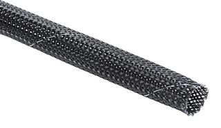 HELLERMANNTYTON 170-81016 HEGPETFR06-PET-GY Sleeving, Braided, PET (Polyethylene Terephthalate), Grey, 6 mm, 100 m, 328 ft