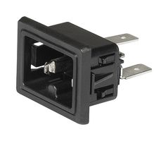 SCHURTER 3-142-769 IEC Power Connector, IEC Socket Outlet, 10 A, 250 VAC, Solder, Panel Mount, GH21 Series