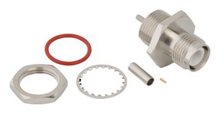AMPHENOL RF 031-6977 RF / Coaxial Connector, TNC RP Coaxial, Straight Bulkhead Jack, Crimp, 50 ohm